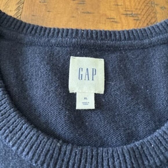 Gap Navy With Colorful Stripes Size XL Sweater Wool Blend - Picture 3 of 5